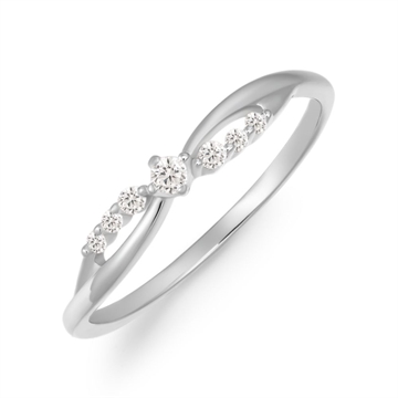 Ring i rhodineret 925 Sterling Sølv med Infinity-symbol og zirkoniasten